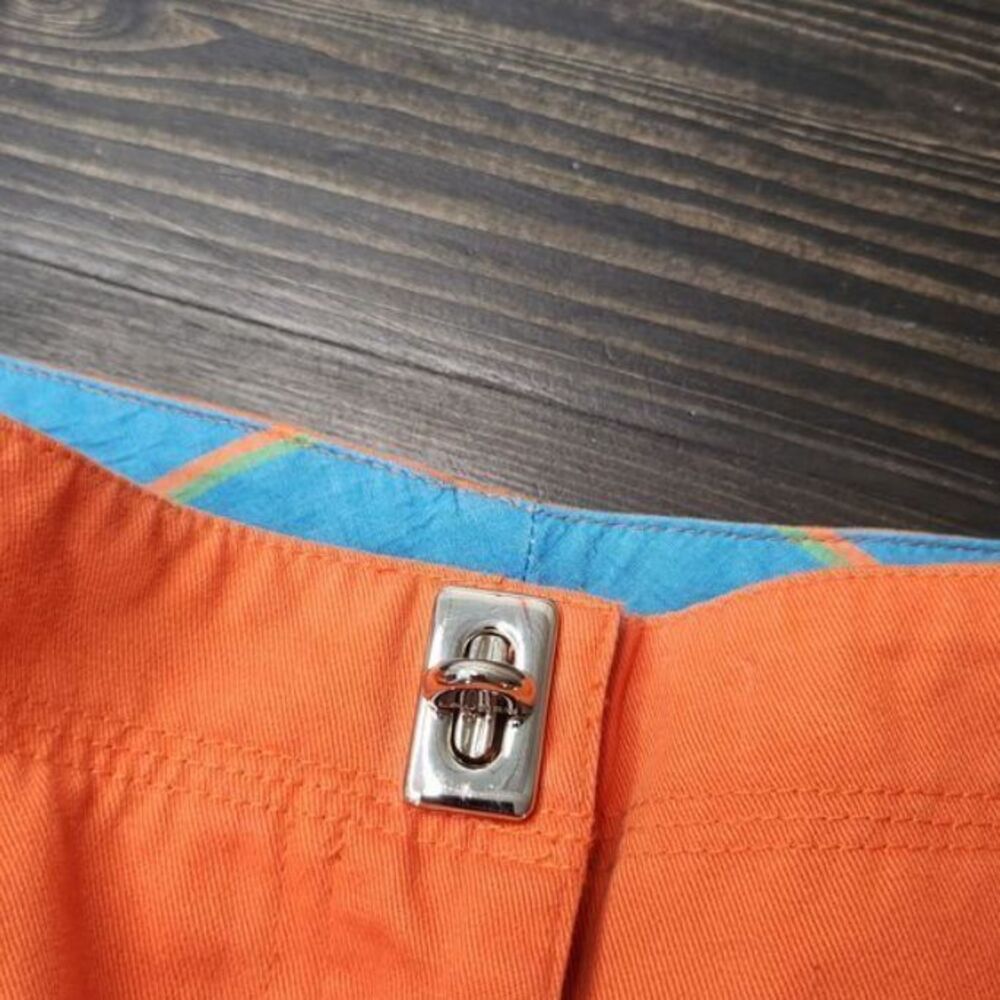 Lauren Ralph Lauren Womans NWT Twill Shorts 16 Tangerine Cotton Cinch Waist - Picture 6 of 13